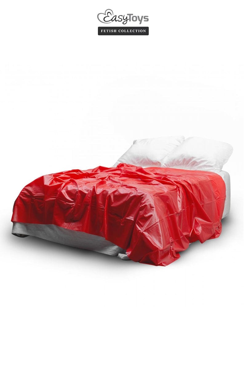 Protection de lit drap en latex rouge - EasyToys Fetish Collection
