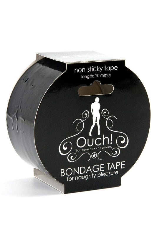 Ruban de bondage noir brillant non-collant 20 m pour pratique d’attaches - Ouch!