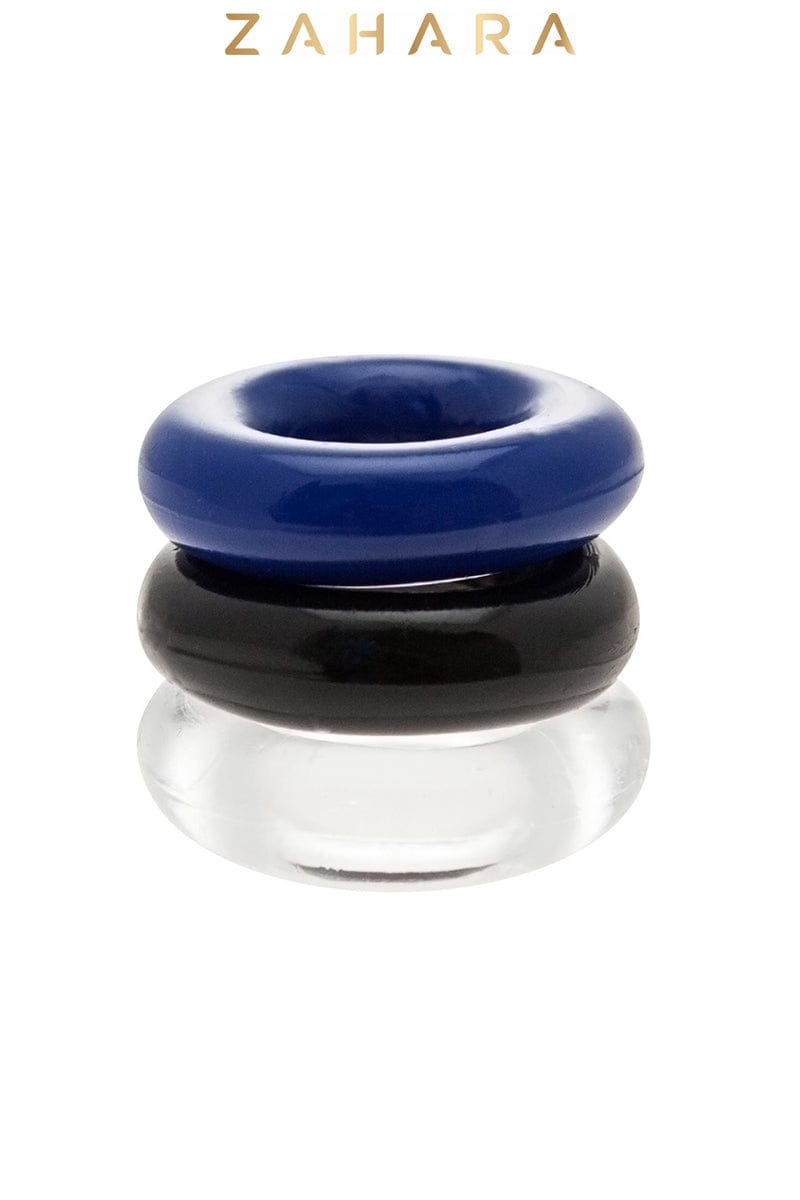 Set 3 Cockrings pour érection masculine 3 à 3,5cm extensible - Zahara