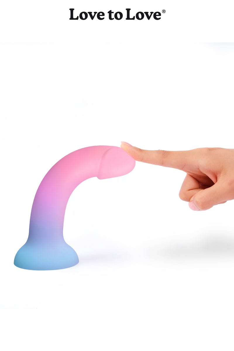 Sextoy rose et bleu en silicone Dildolls Utopia 14cm - Love to Love