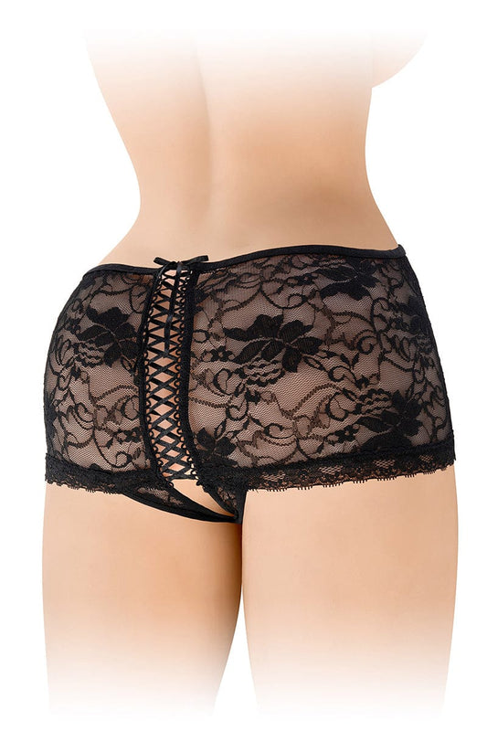 Shorty sexy ouvert noir Cynthia Taille Unique - Fashion Secret