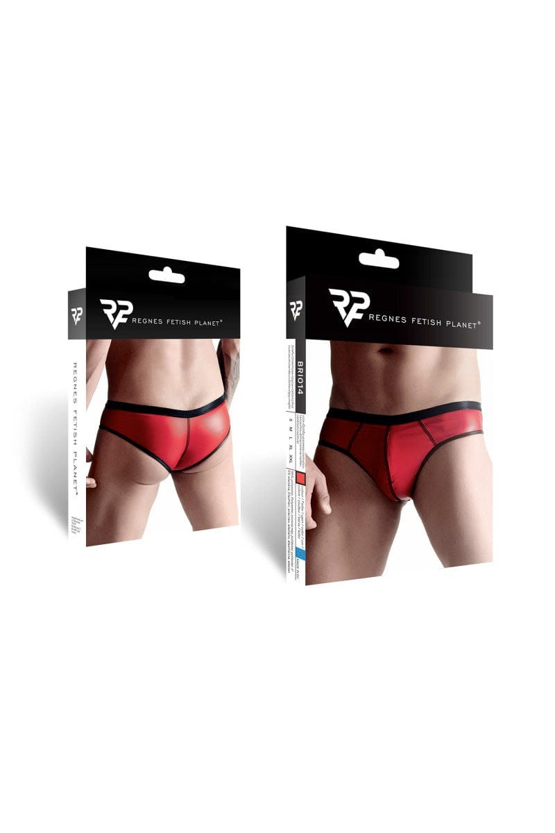 Slip sexy pour homme rouge wetlook effet latex sexy - Regnes