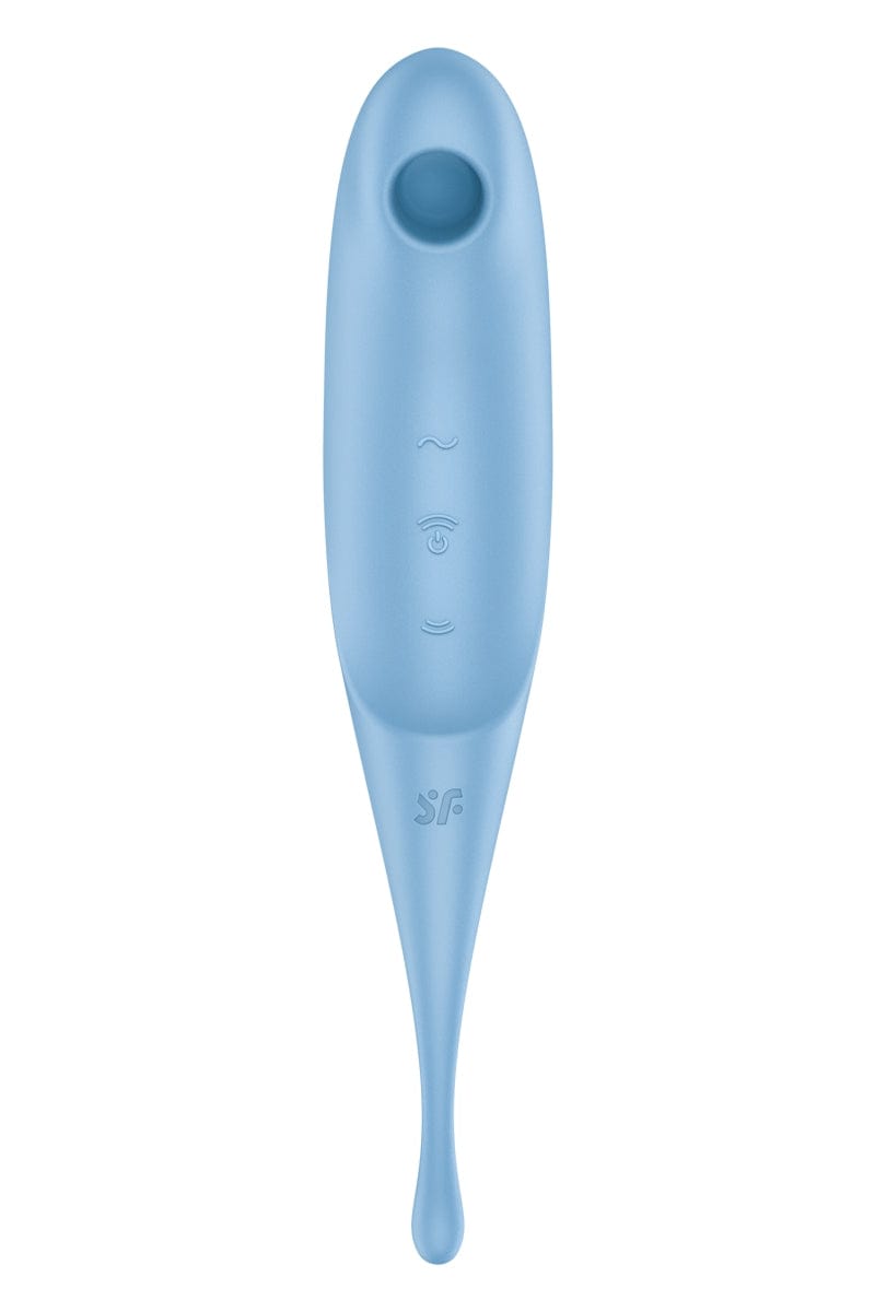 Stimulateur clito air pulsé Twirling Pro bleu - Satisfyer