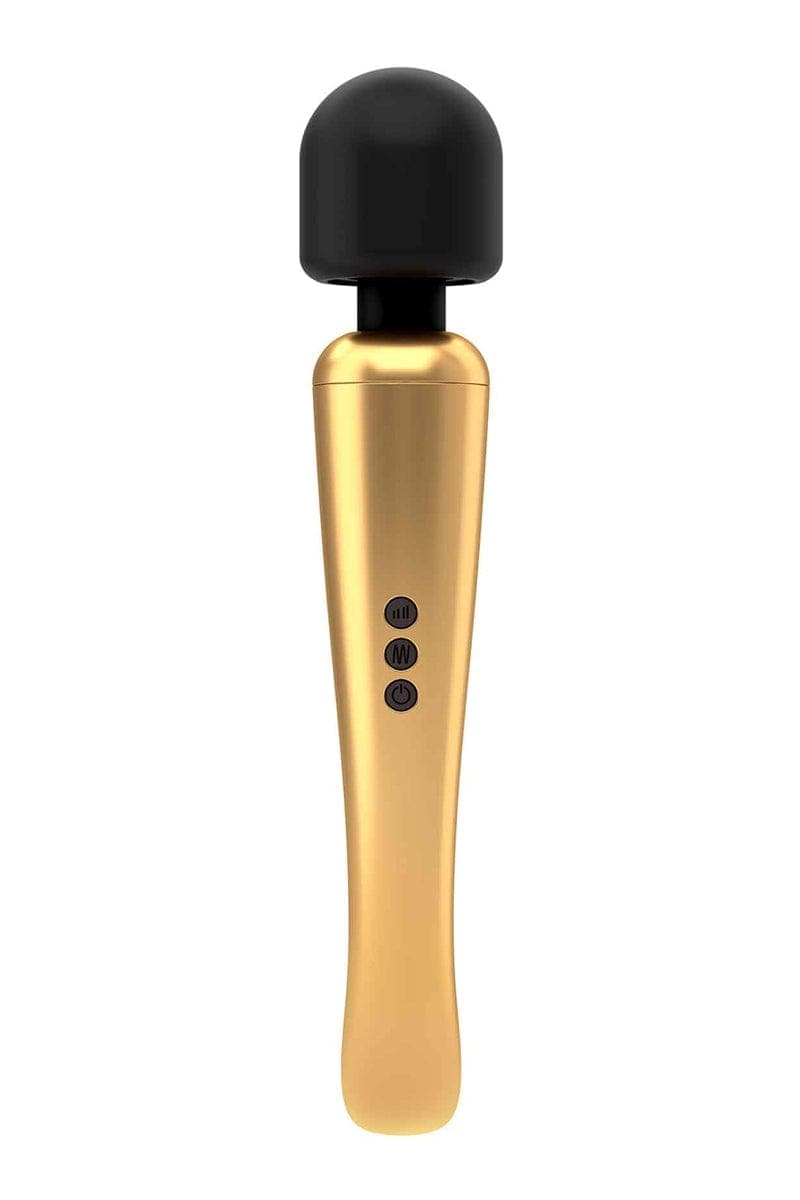 Stimulateur clitoridien 20 modes de vibration hyper puissant Megawand Gold 29cm - Dorcel