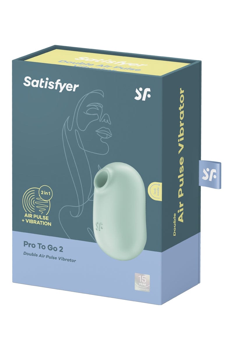 Stimulateur clitoridien à air pulsé de poche Pro To Go 2 menthe - Satisfyer