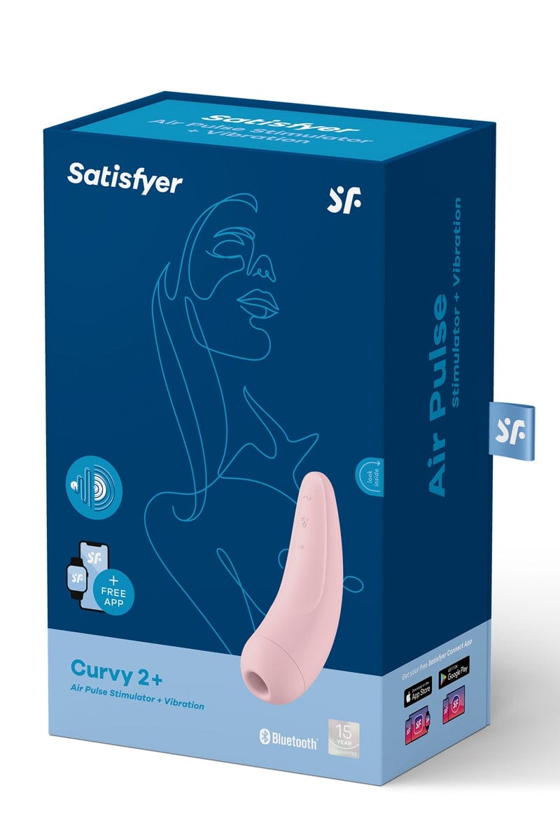 Stimulateur clitoridien air pulsé connecté Curvy 2+ rose 13,4cm - Satisfyer