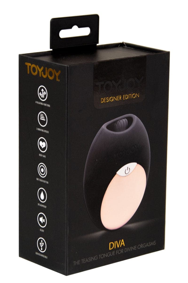 Stimulateur clitoridien langue motorisé rotative sensation cunnilingus Diva Mini Tongue - Toy Joy