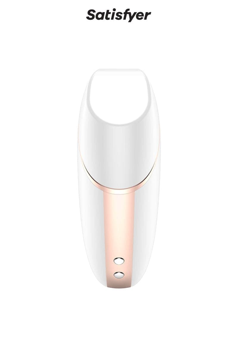 Stimulateur clitoridien ondes + vibrations Love triangle blanc - Satisfyer