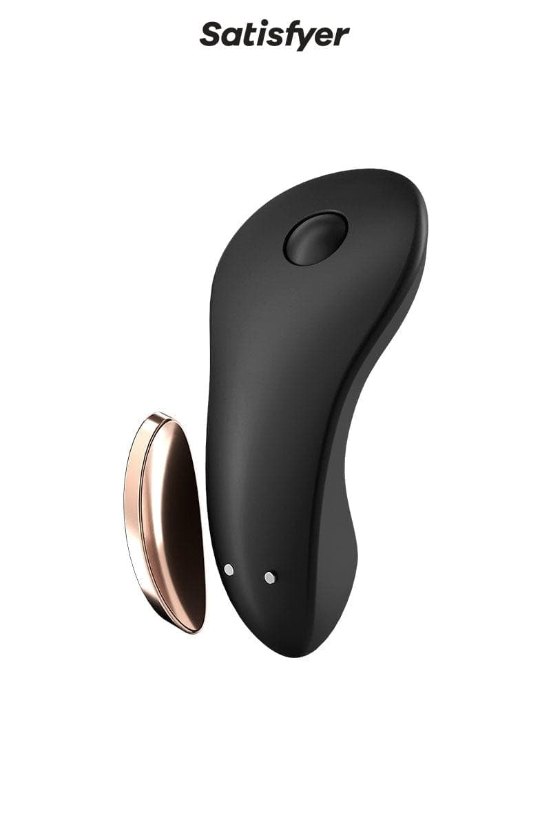 Stimulateur clitoridien pour culotte Little Secret noir 8,6cm - Satisfyer