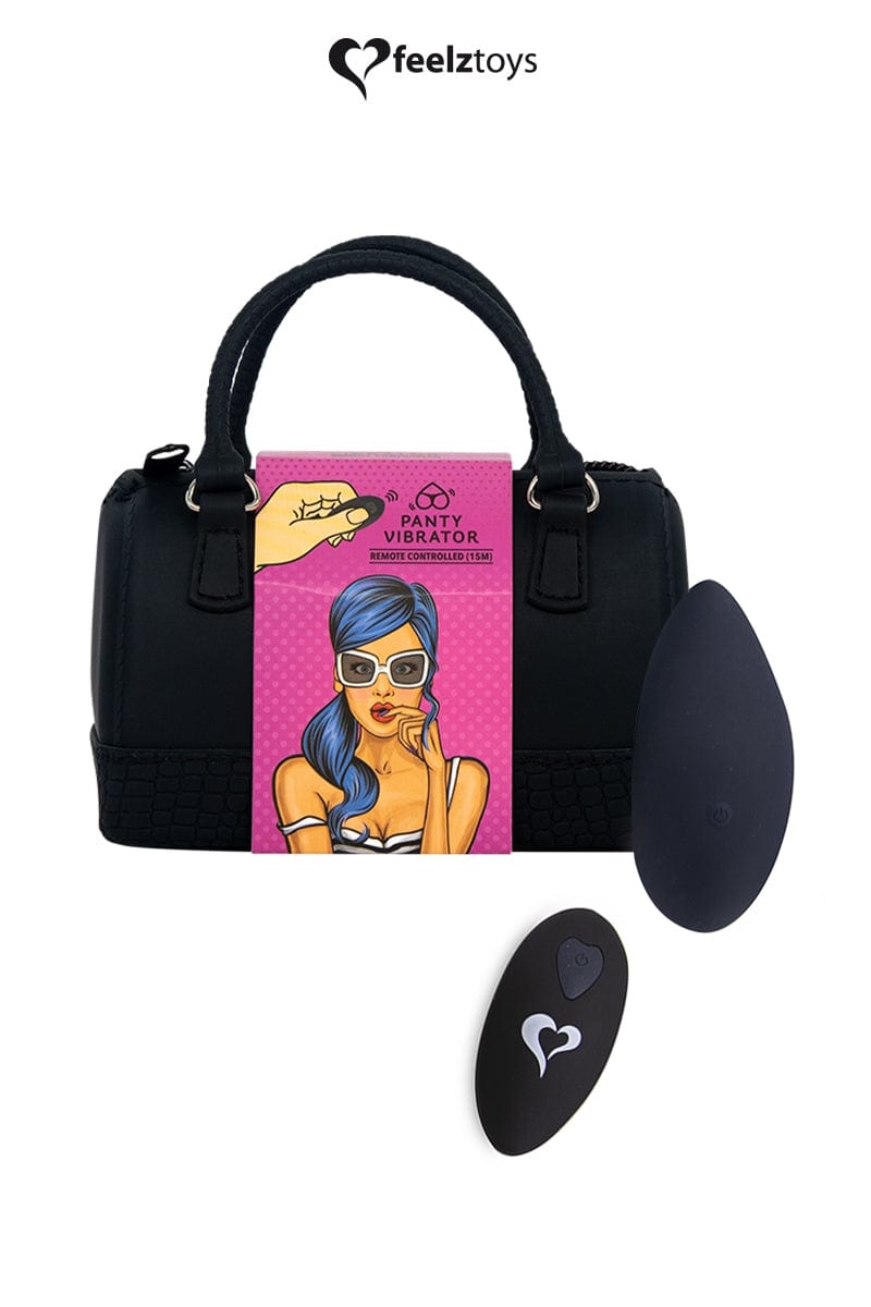 Stimulateur clitoridien télécommande sans fil Panty Vibe noir - FeelzToys