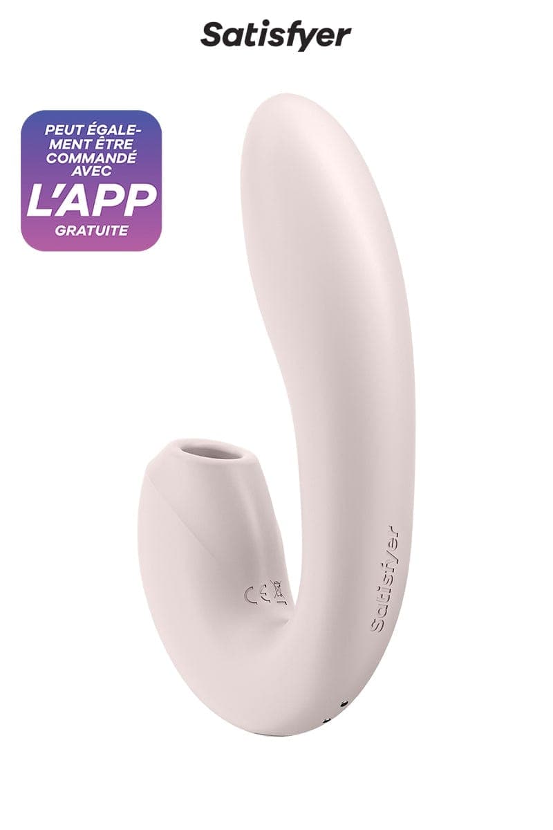 Stimulateur connecté ondes de pression + vibrations Sunray rose - Satisfyer