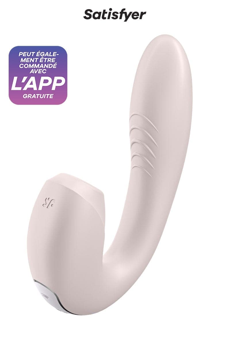 Stimulateur connecté ondes de pression + vibrations Sunray rose - Satisfyer
