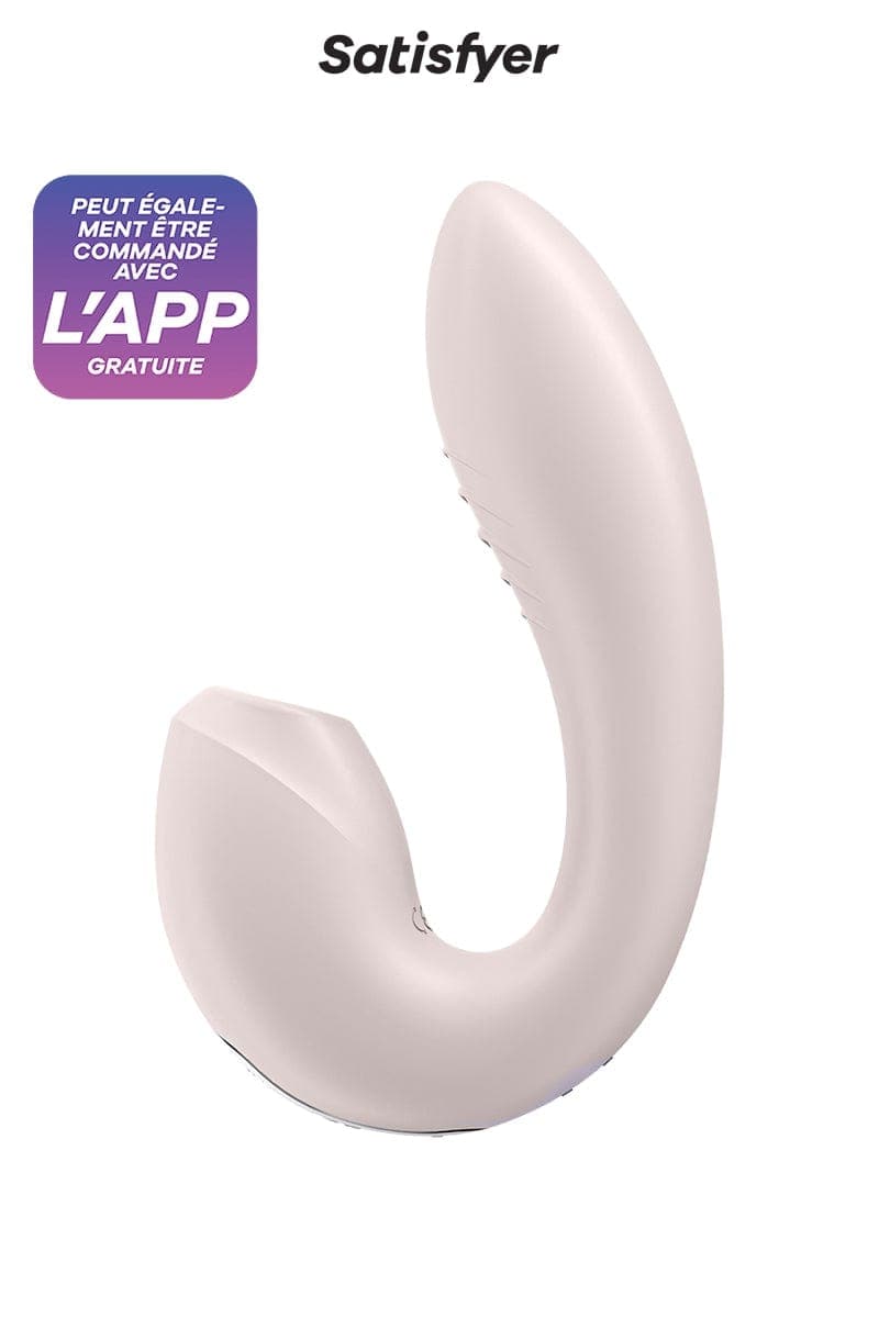 Stimulateur connecté ondes de pression + vibrations Sunray rose - Satisfyer