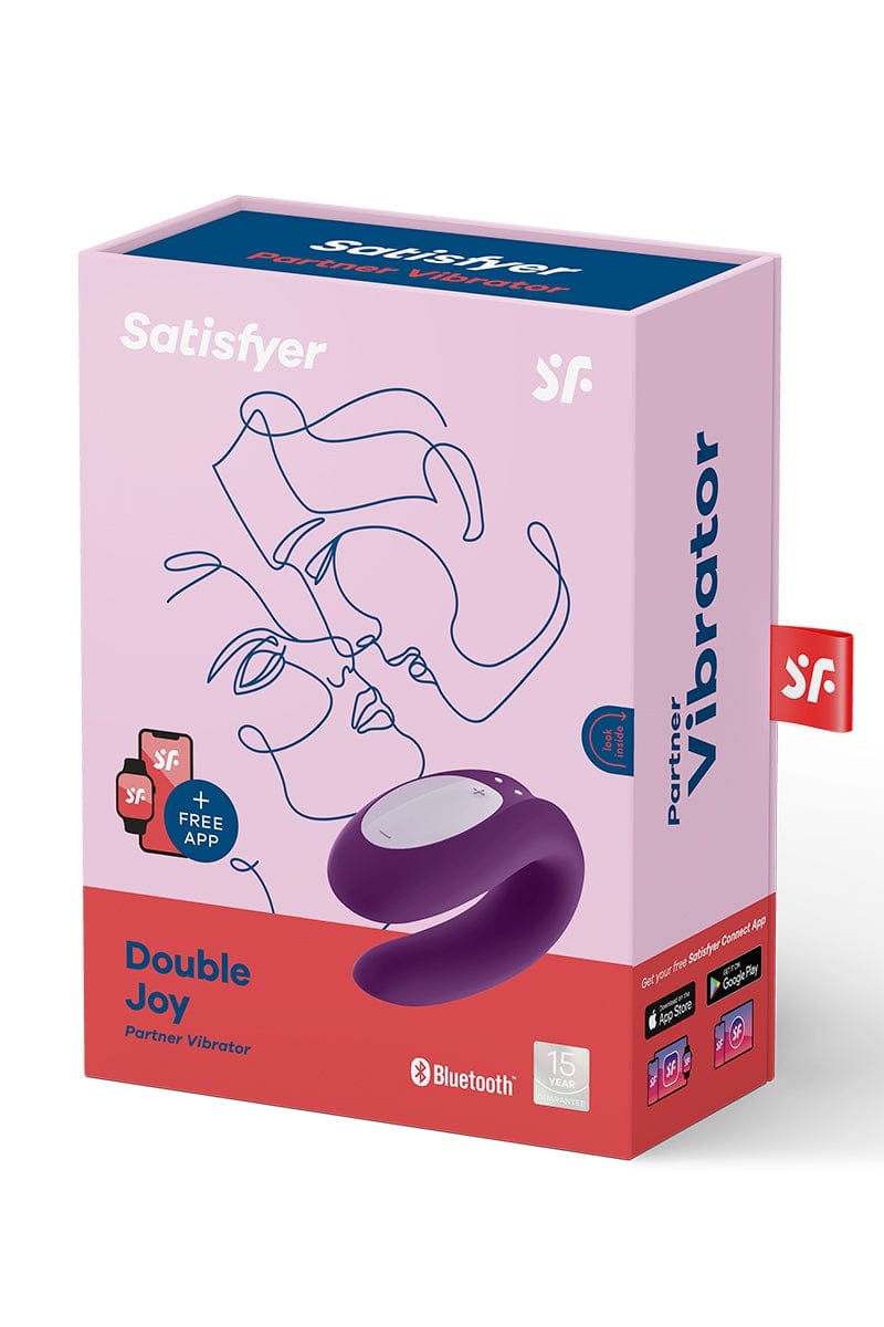 Stimulateur couple Double Joy sextoy couple violet - Satisfyer