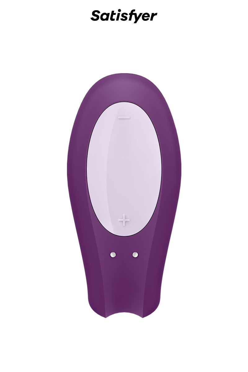 Stimulateur couple Double Joy sextoy couple violet - Satisfyer
