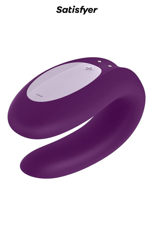 Stimulateur couple Double Joy sextoy couple violet - Satisfyer