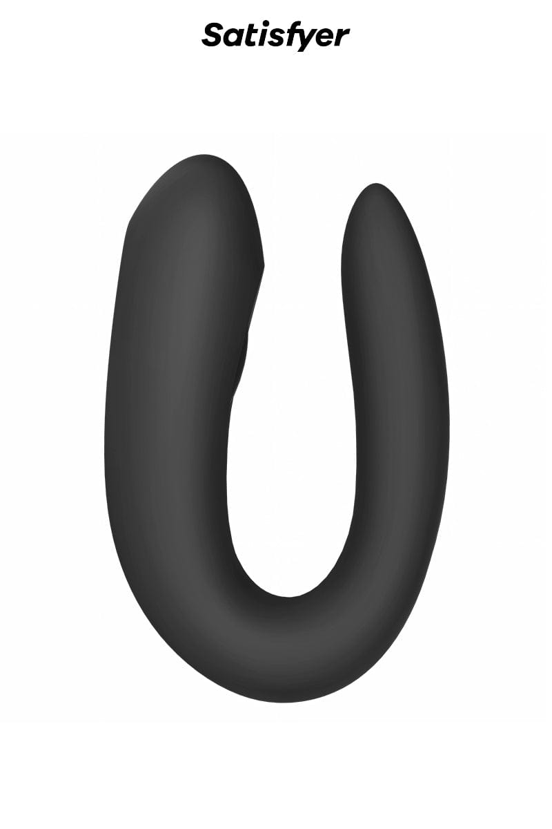 Stimulateur couple stimulation verge et clitoris Double Joy noir - Satisfyer
