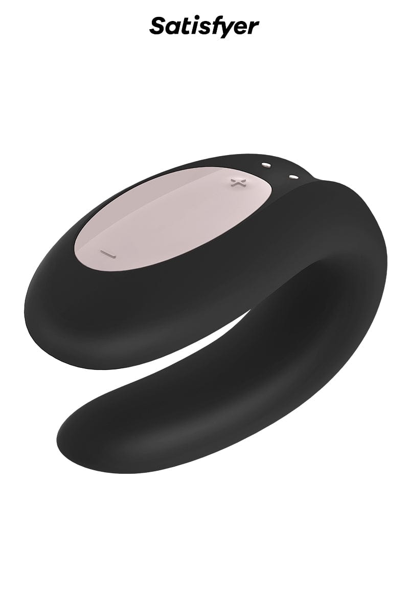 Stimulateur couple stimulation verge et clitoris Double Joy noir - Satisfyer