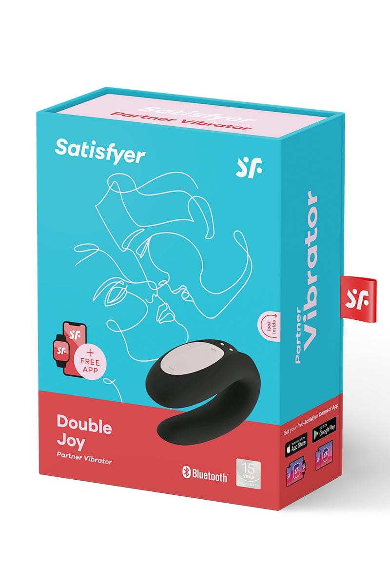 Stimulateur couple stimulation verge et clitoris Double Joy noir - Satisfyer