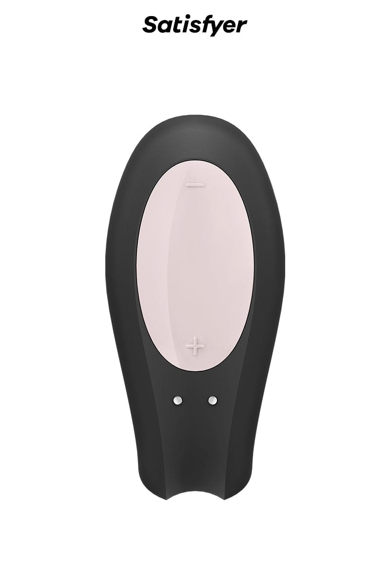 Stimulateur couple stimulation verge et clitoris Double Joy noir - Satisfyer