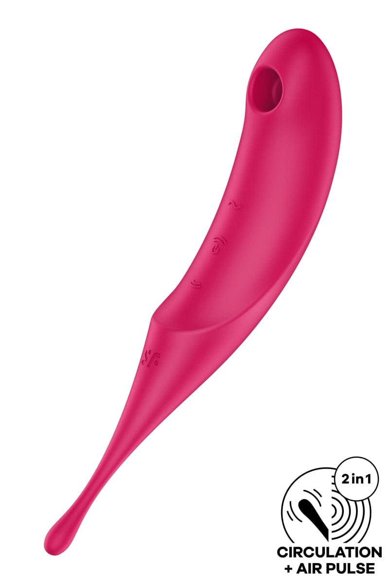 Stimulateur de clitoris air pulse Twirling Pro rouge - Satisfyer