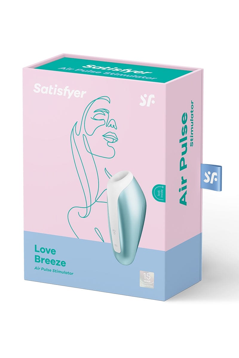 Stimulateur de clitoris vibrations et ondes pressions Breeze bleu - Satisfyer