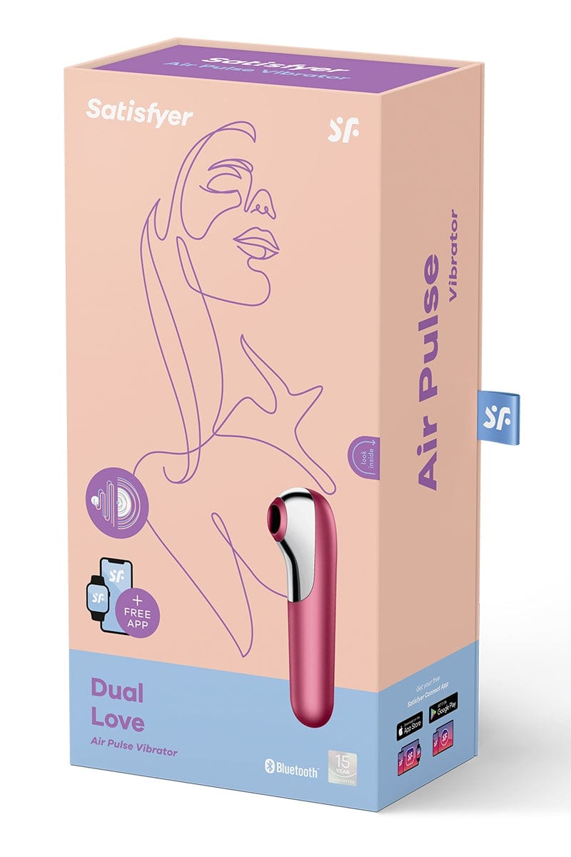 Stimulateur féminin double stimulations Dual Love rose 18cm - Satisfyer