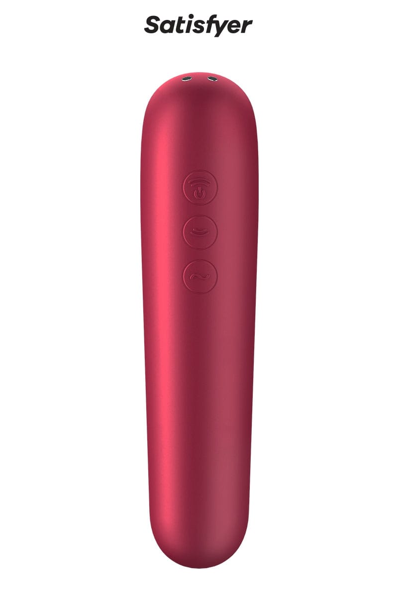Stimulateur féminin double stimulations Dual Love rose 18cm - Satisfyer