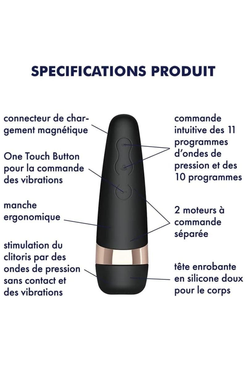 Stimulateur féminin Satisfyer Pro 3 Vibration + batterie lithium-ion - Satisfyer