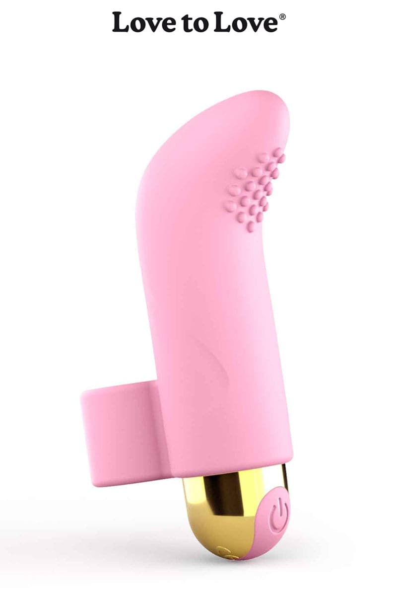 Stimulateur gaine doigt vibrant en silicone rose Touch me 10 vitesses - Love To Love