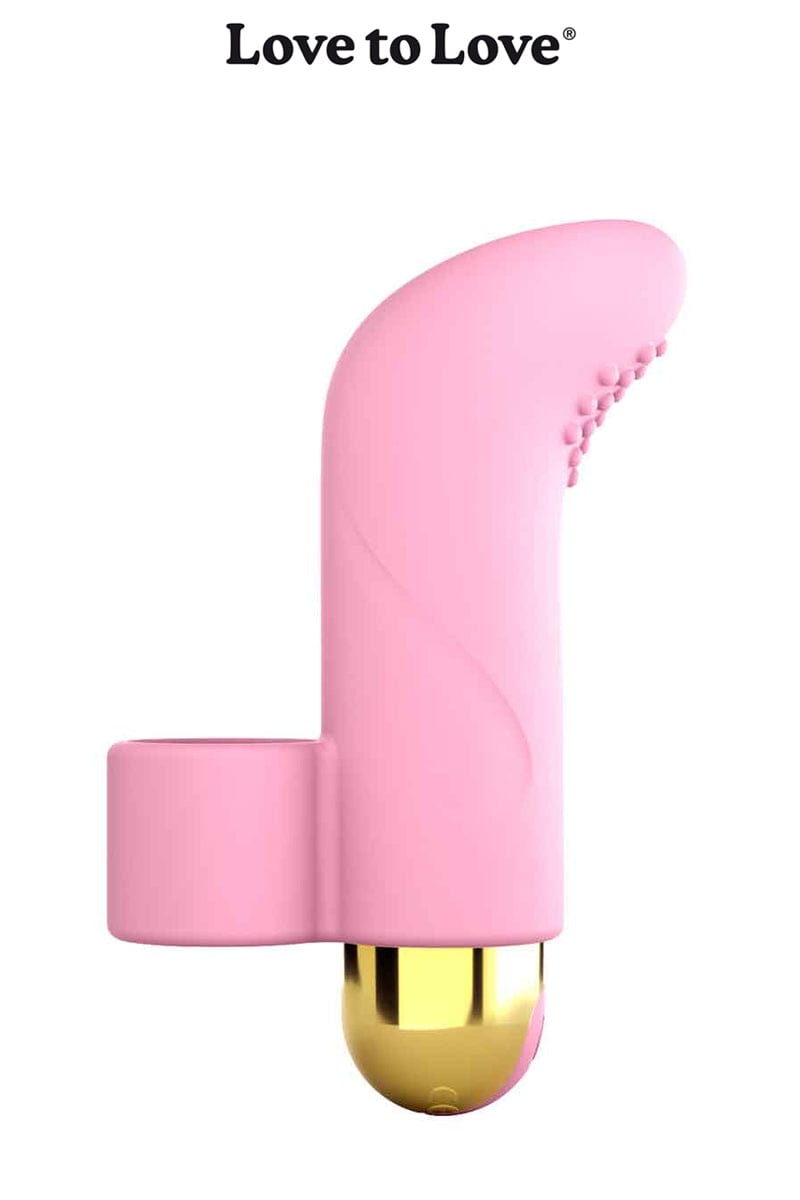 Stimulateur gaine doigt vibrant en silicone rose Touch me 10 vitesses - Love To Love