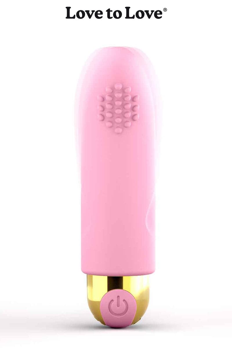 Stimulateur gaine doigt vibrant en silicone rose Touch me 10 vitesses - Love To Love