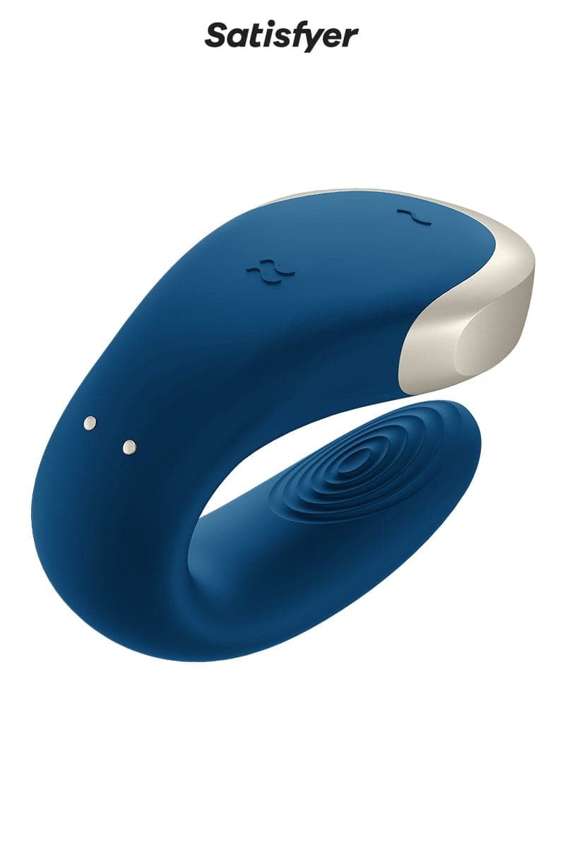 Stimulateur pour couple Double Love bleu 8,6 x 4,2 x 5,7 cm - Satisfyer