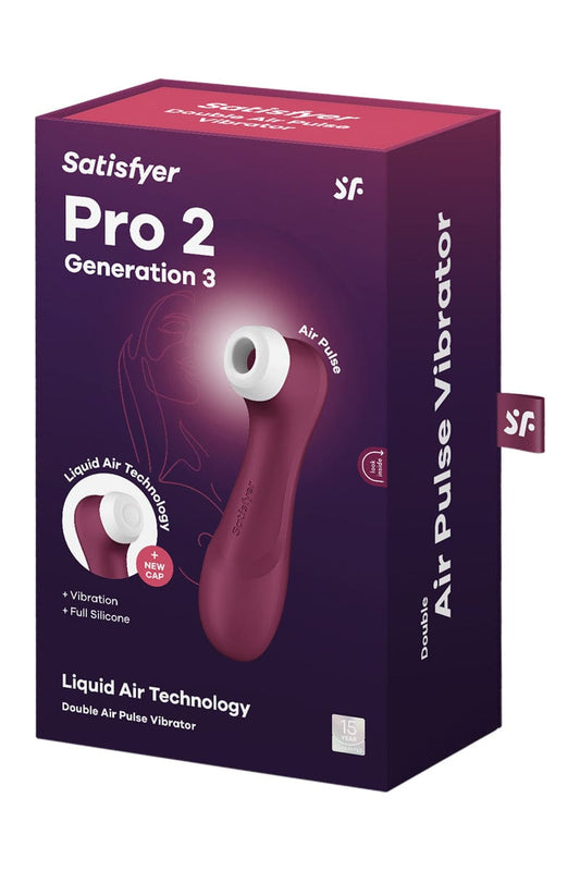 Stimulateur Pro 2 Generation 3 Air Pulse & Air Liquid bordeaux - Satisfyer
