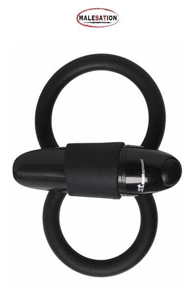 Stimulateur vibrant cockring pour couple Squeeze Cock & Ball Ring - Malesation
