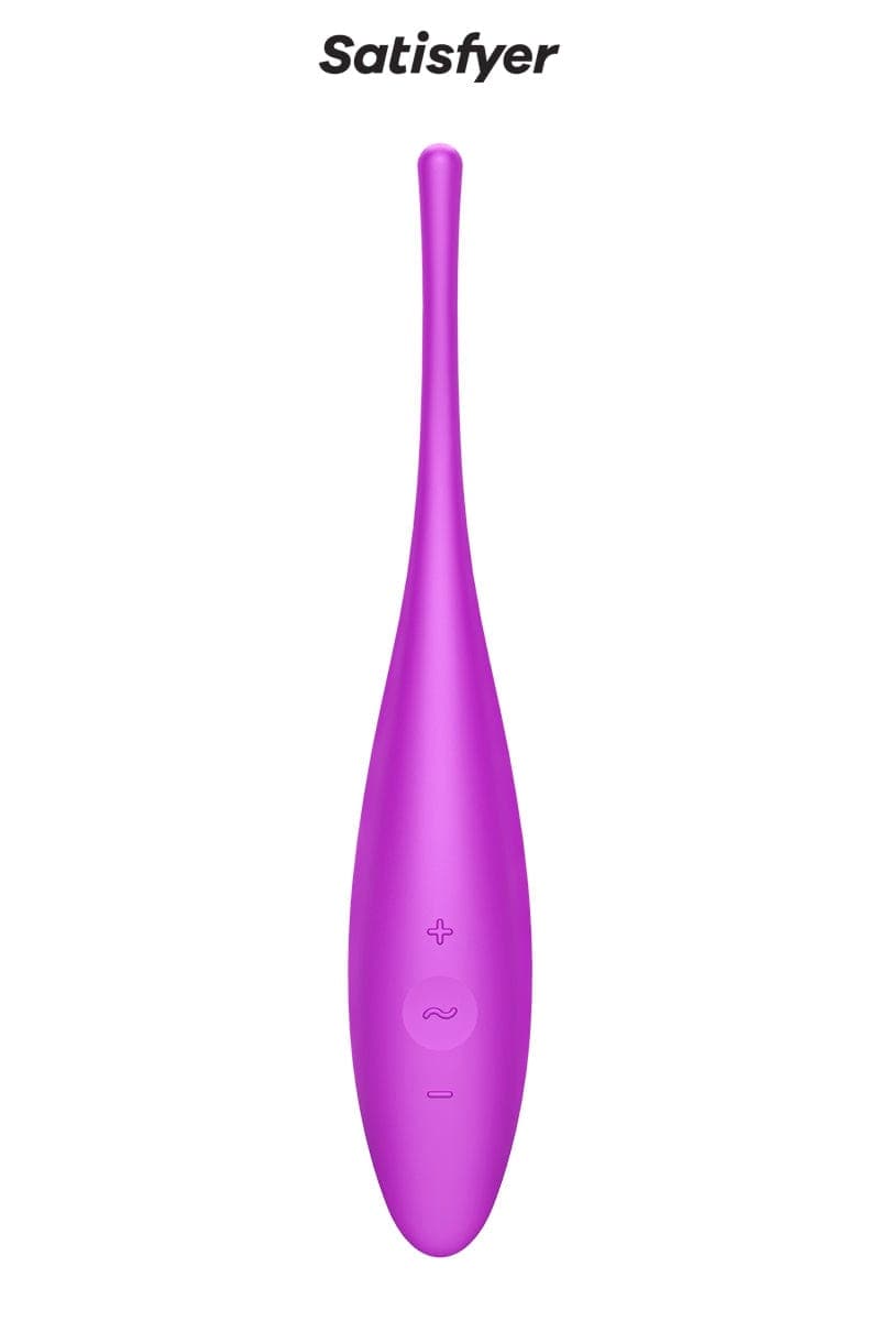 Stimulateur vibrant connecté Twirling Joy fuchsia 18cm de long - Satisfyer