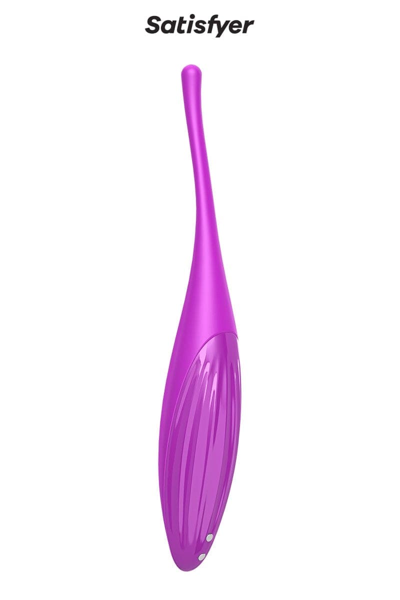 Stimulateur vibrant connecté Twirling Joy fuchsia 18cm de long - Satisfyer
