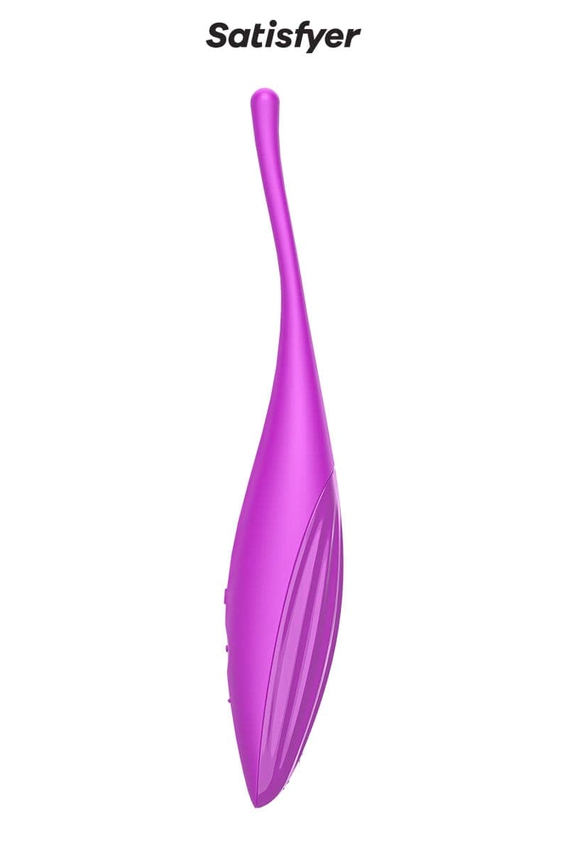 Stimulateur vibrant connecté Twirling Joy fuchsia 18cm de long - Satisfyer