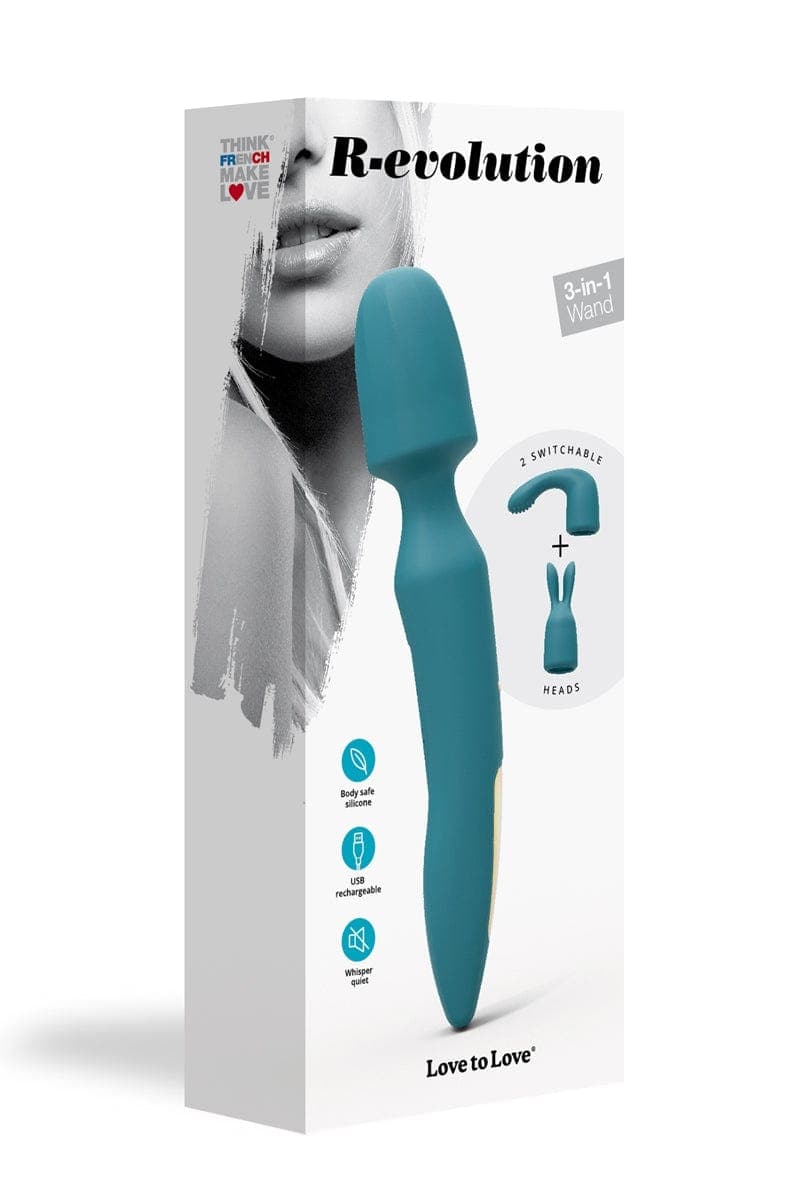 Stimulateur zones érogènes Wand R-evolution 9000 tr/min 28cm - Doxy