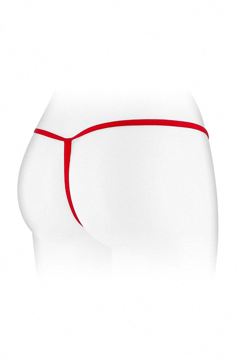 String ficelle ouvert en dentelle rouge Danuta - Fashion Secret TU