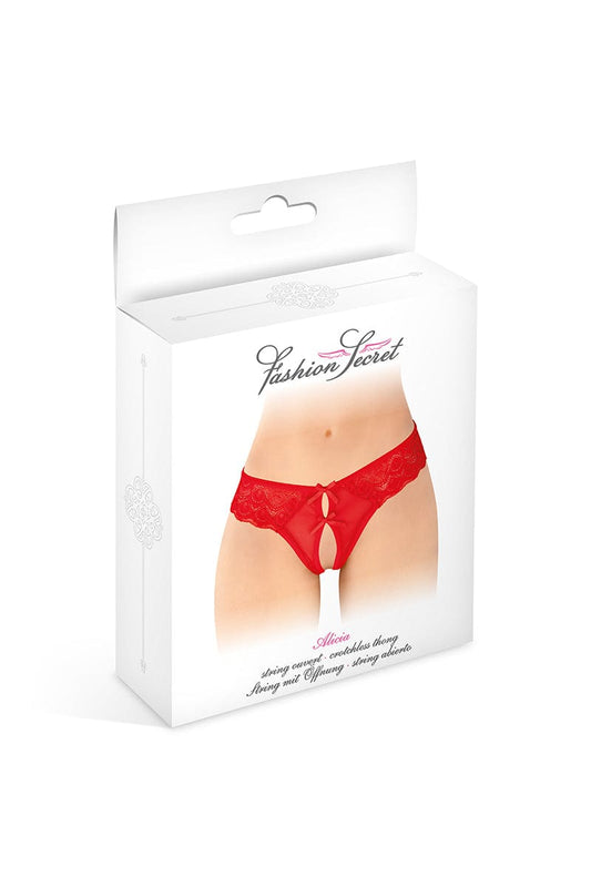 String sexy ouvert Alicia rouge Taille Unique - Fashion Secret