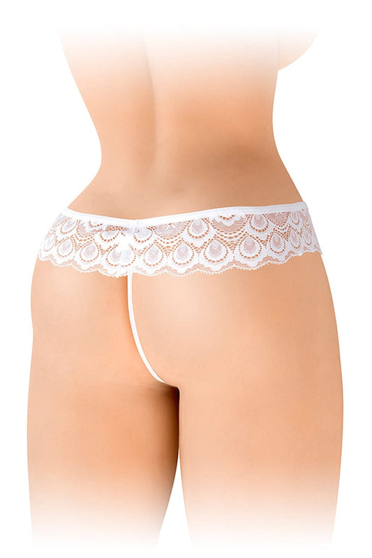 String sexy ouvert femme Alicia blanche Taille Unique - Fashion Secret