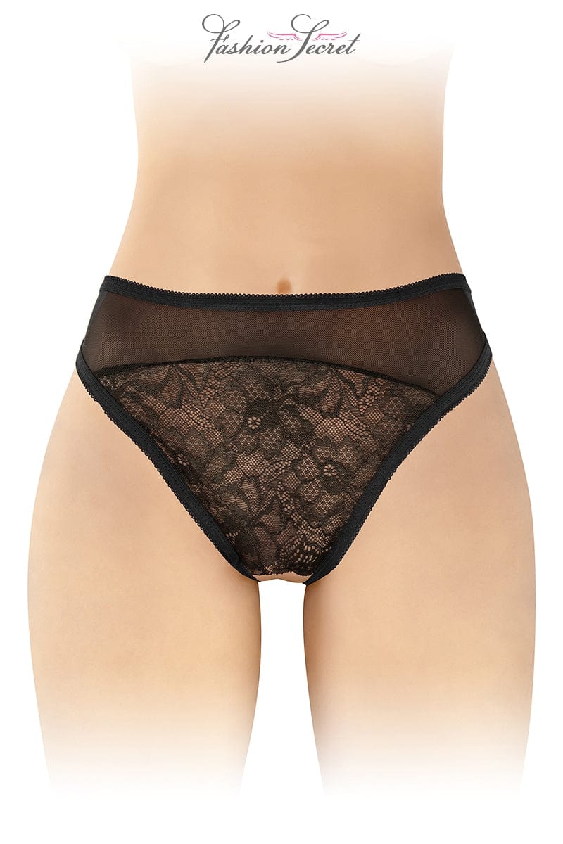 tanga noir ouvert