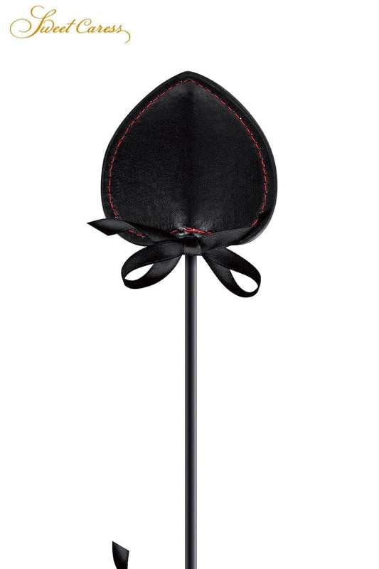 Tapette légère BDSM cravache pour couple avec pompon rouge - Sweet Caress