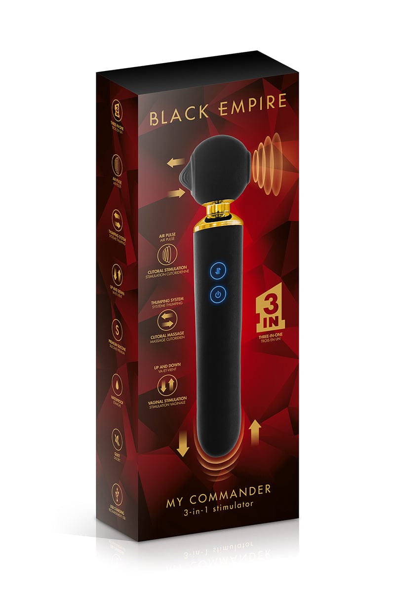 Triple stimulateur intime féminin My Commander 3 en 1 - Black Empire