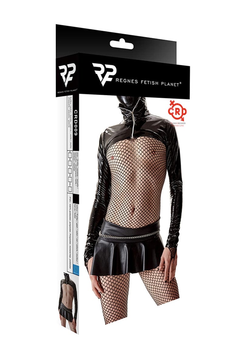 Veste sexy homme travesti col montant et fermeture éclair - Regnes