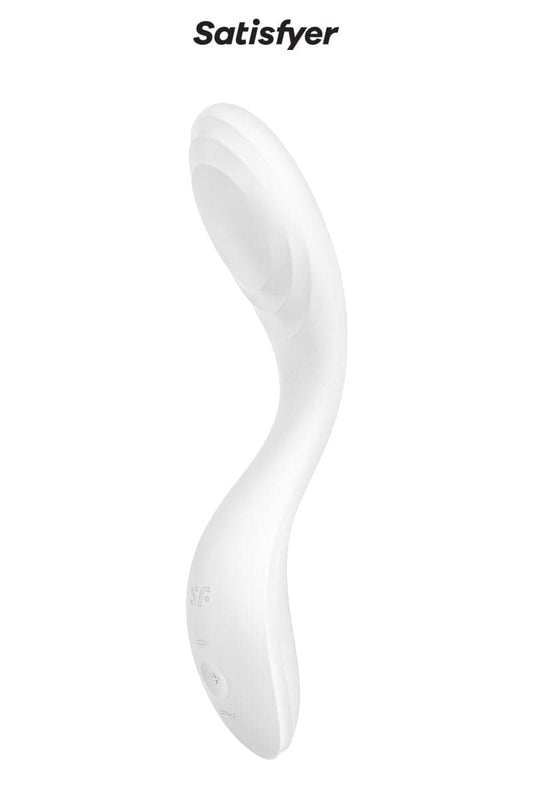 Vibro avec boule rotative spéciale point G Rrrolling Pleasure blanc - Satisfyer