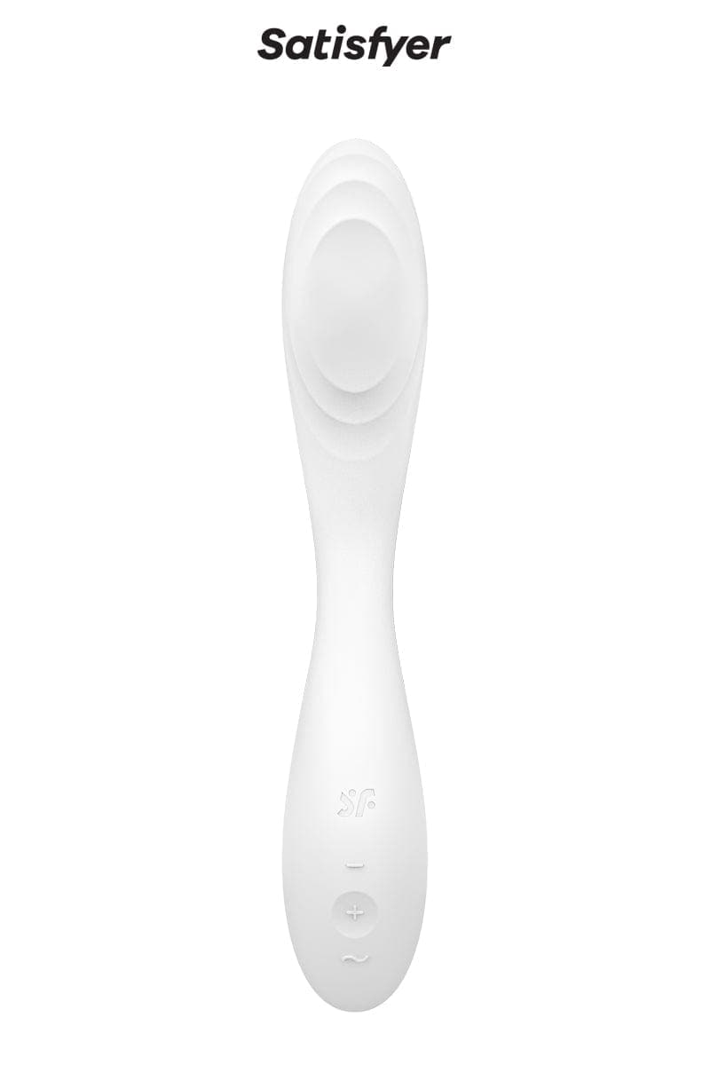 Vibro avec boule rotative spéciale point G Rrrolling Pleasure blanc - Satisfyer