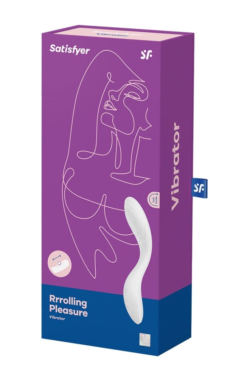 Vibro avec boule rotative spéciale point G Rrrolling Pleasure blanc - Satisfyer