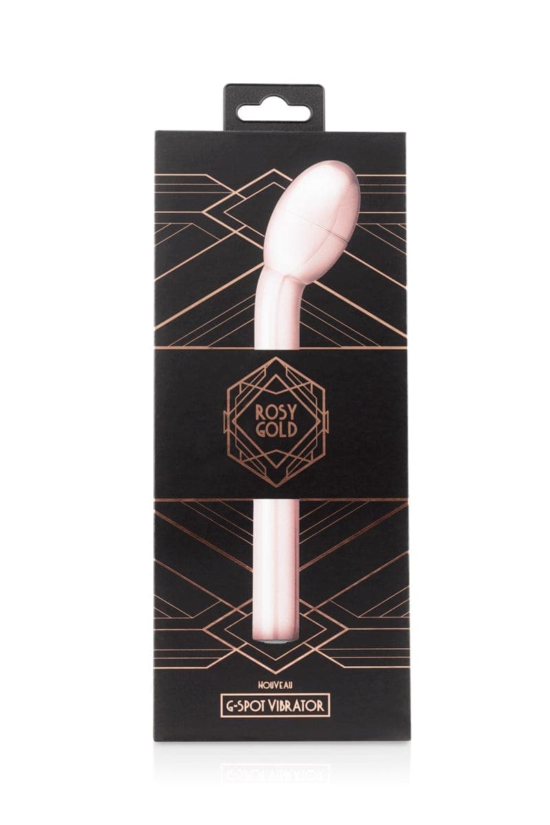 Vibro courbé stimulation spécial point G 21cm insérables - Rosy Gold